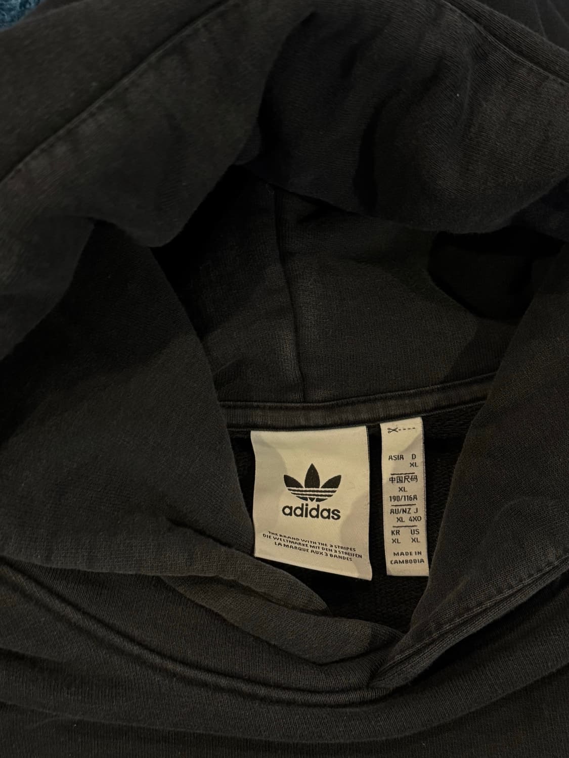 아디다스 워싱 후드티 xl 상품이미지4