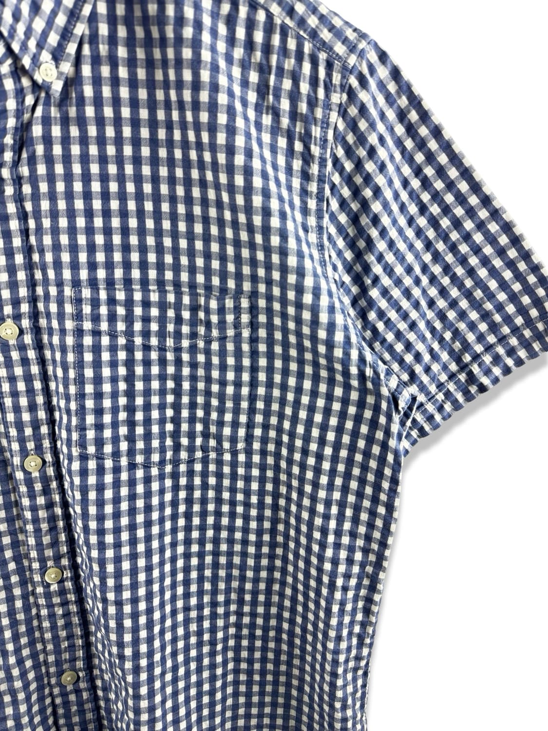 갭 블루체크 반팔셔츠2576 상품이미지4