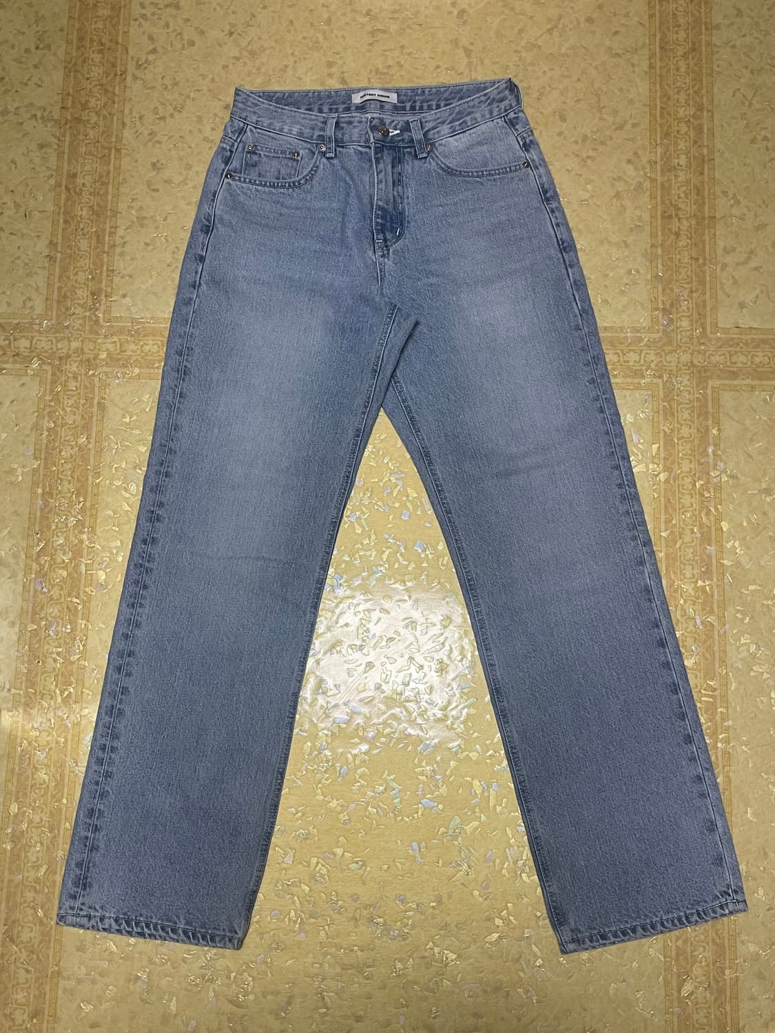 인스턴트데님 연청 와이드 스트레이트핏 팬츠 상품이미지1