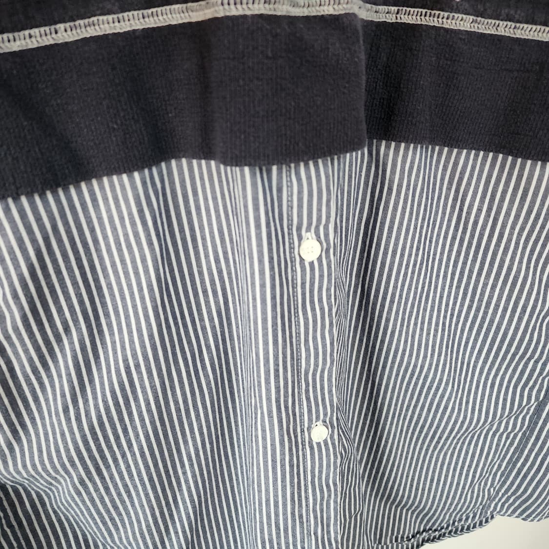 스튜디오 톰보이 후드 스트라이프 셔츠 원피스 상품이미지3