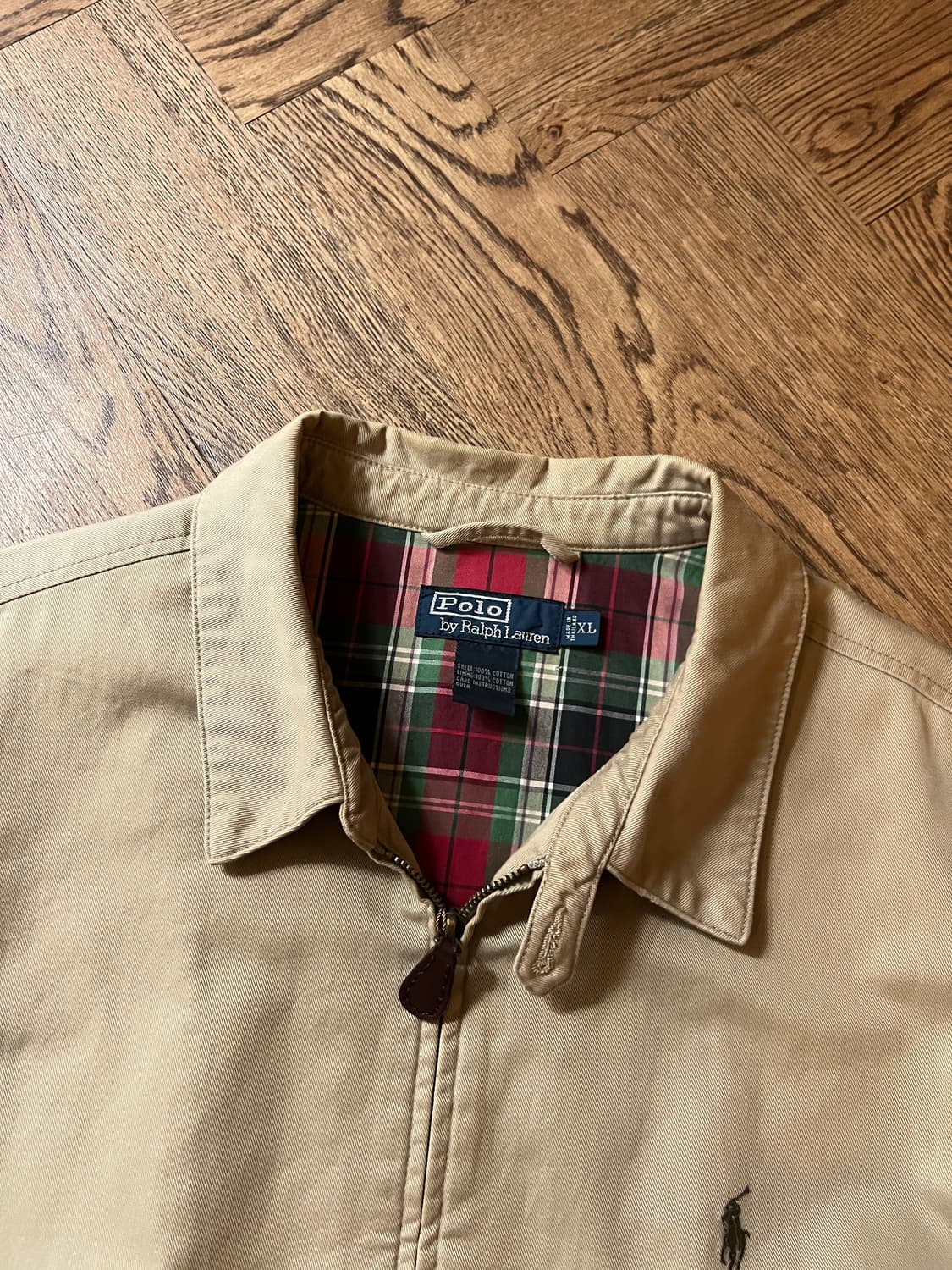 [XL]폴로 랄프로렌 체크 라이닝 베이지 베이포트 자켓 상품이미지2