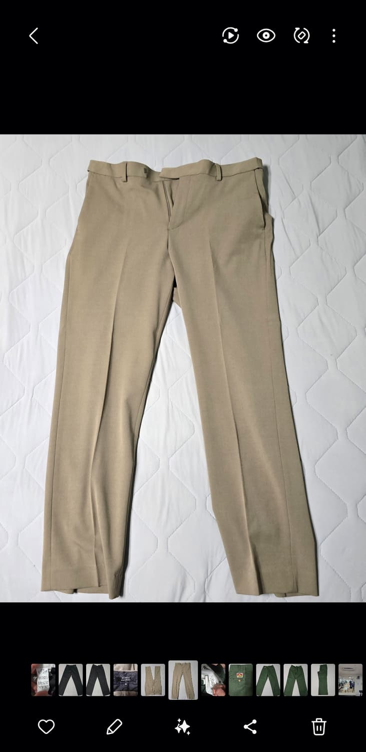 무신사 세미와이드 히든 밴딩 슬랙스 34 상품이미지1