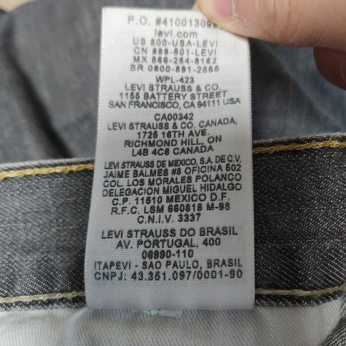 [31] 리바이스 514 USA 흑청바지 블랙진 상품이미지5