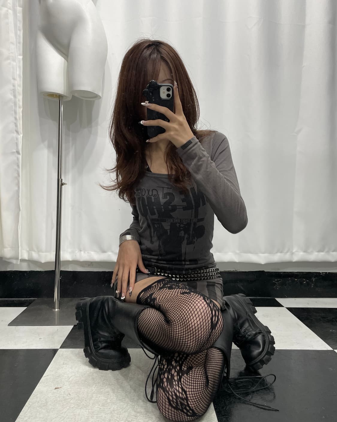 🎸그레이 프린팅 롱슬리브🎸 상품이미지4