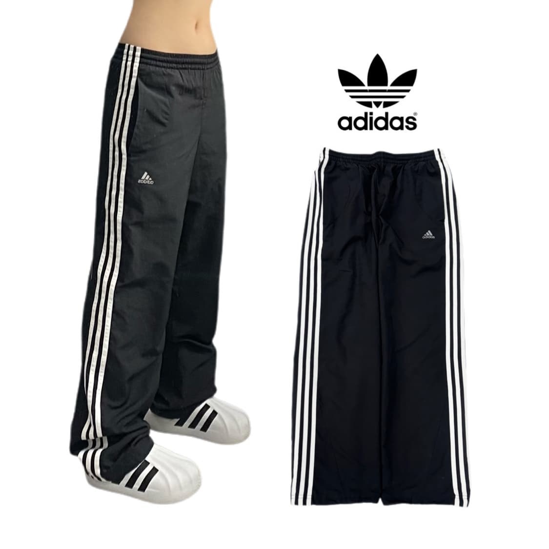 아디다스 00s 삼선 올드스쿨 바람막이 트랙팬츠 상품이미지1