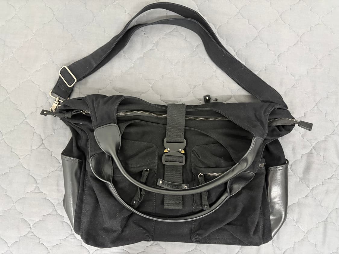 레더리 버클드 코튼 크로스 토트백 상품이미지1