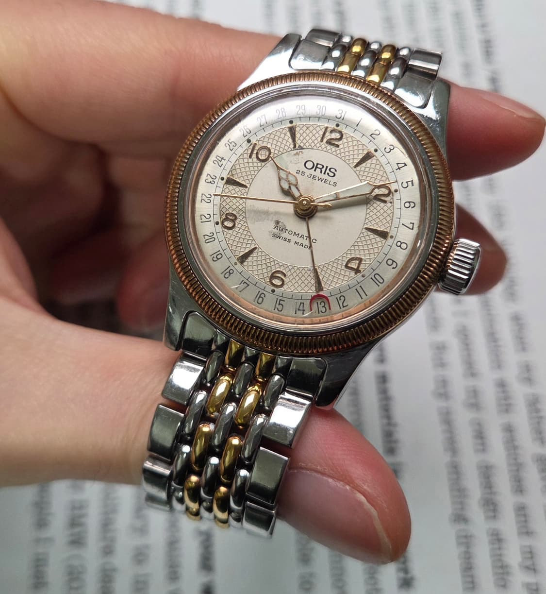 레어] 빈티지 오리스 빅크라운 포인터데이트 7463B 코인베젤 브슬 ve 상품이미지4