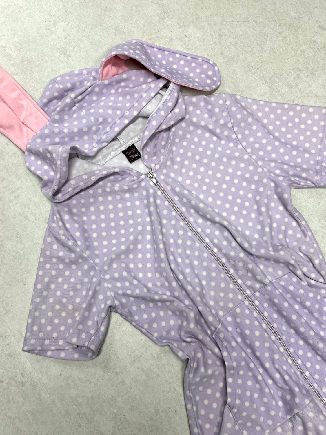 갸루 토끼귀 도트후디반팔  상품이미지2