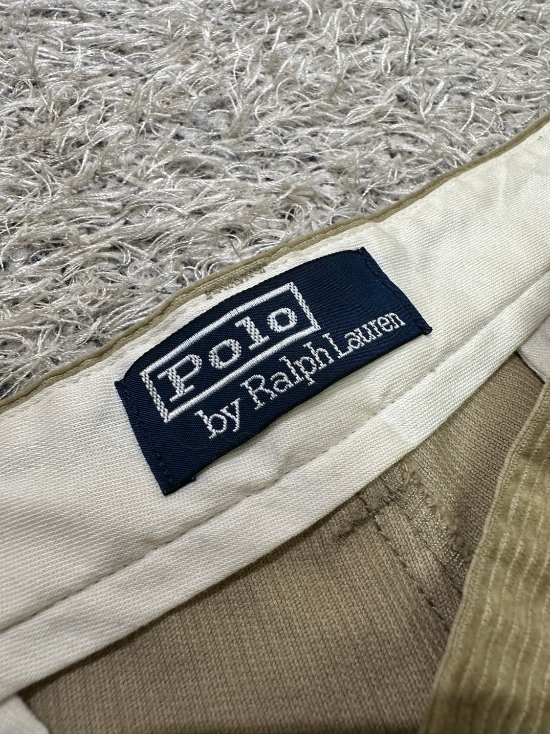 폴로 랄프로렌 베이지 투턱 코듀로이 팬츠 상품이미지3