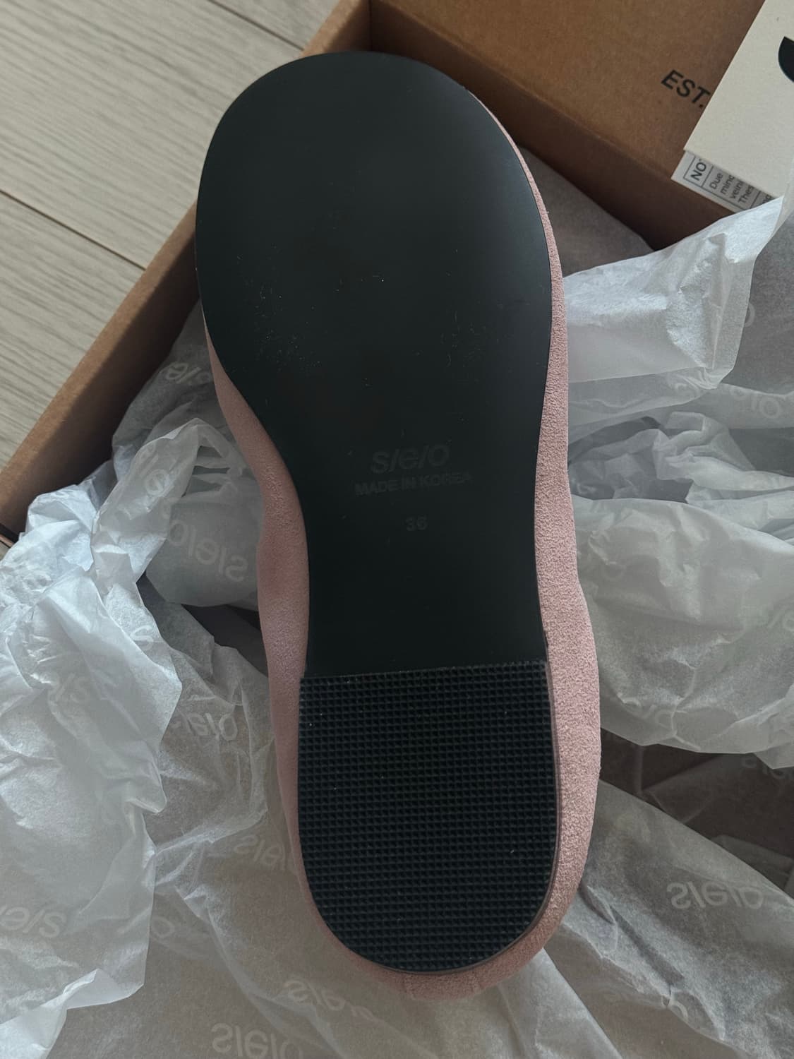 에스이오 번 발레리나 핑크 스웨이드 픗랫슈즈 상품이미지6