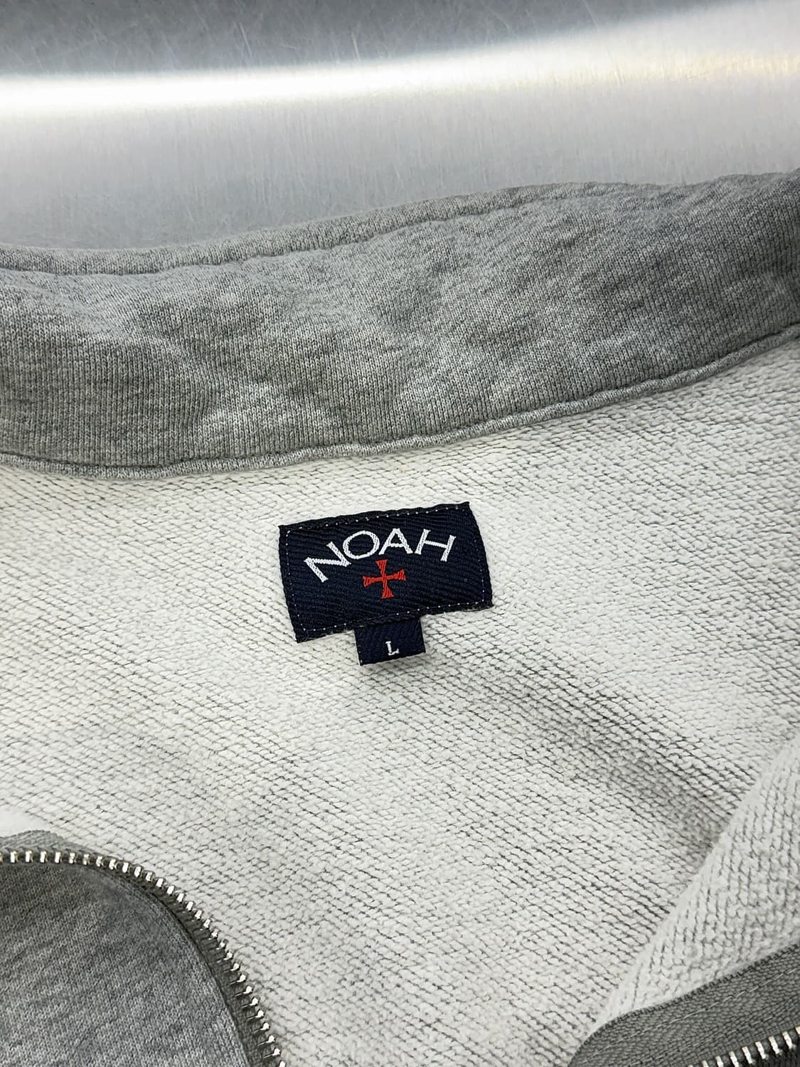 노아 그레이 헤더 하프 집업 스웨트 카라 자켓 상품이미지7