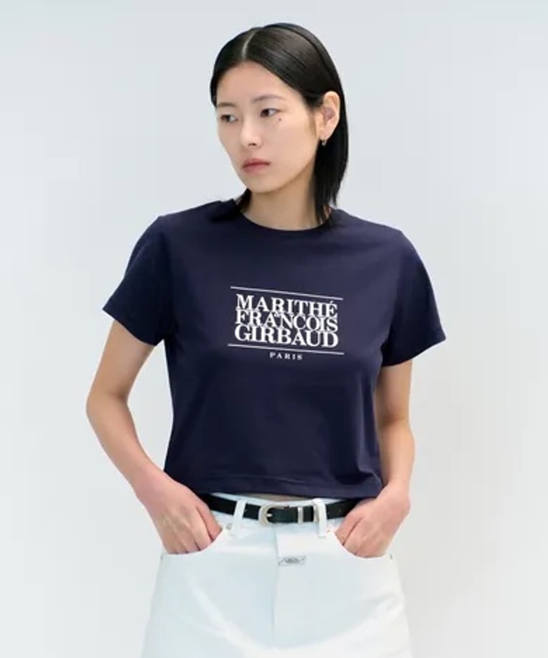 마리떼 여성 반팔티셔츠 네이비 M 상품이미지1