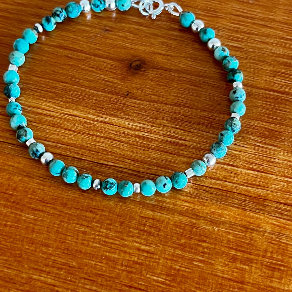 실버 비즈 터키석 팔찌 인디언주얼리 네이티브아메리칸 상품이미지2