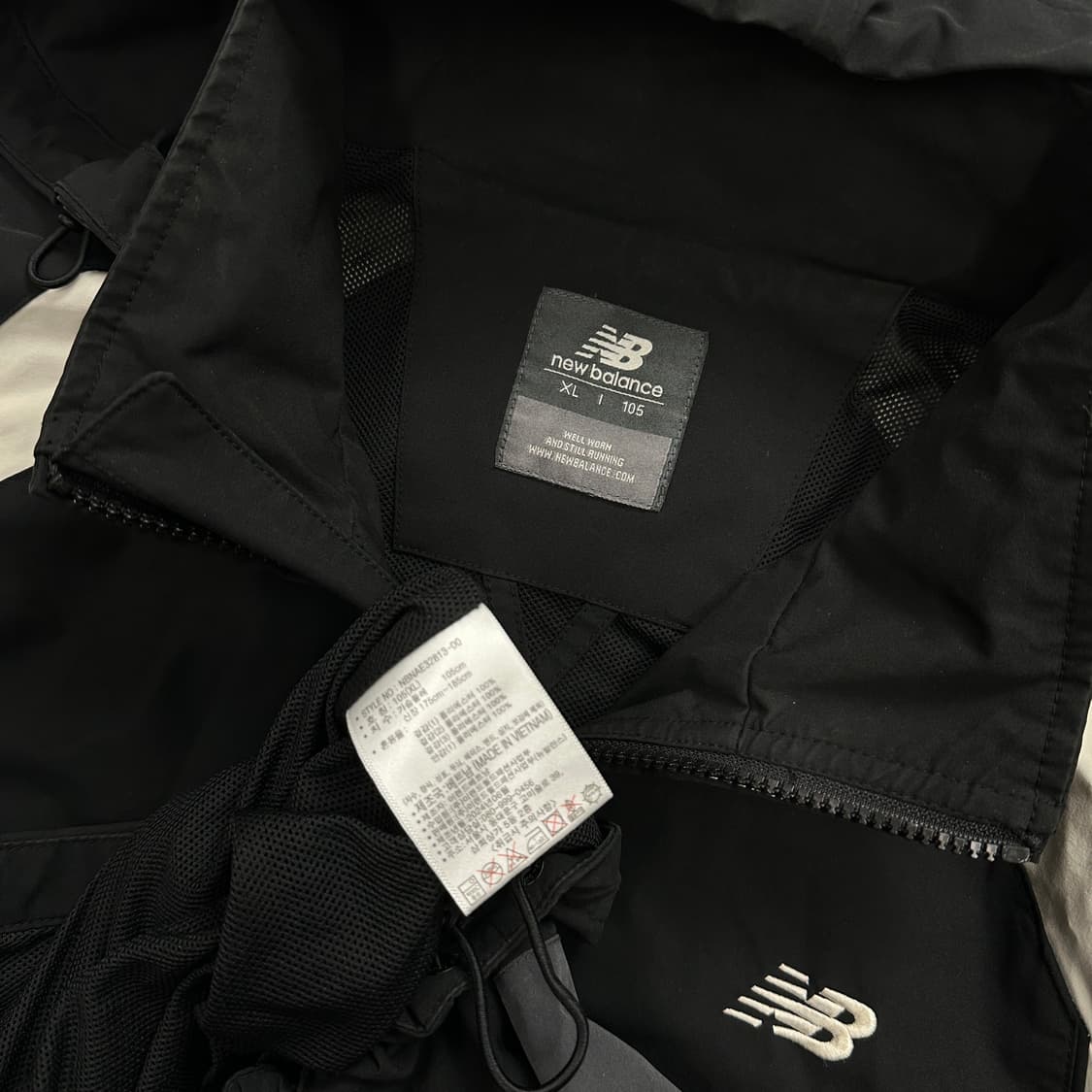 뉴발란스 컬러블록 바람막이 XL 상품이미지7