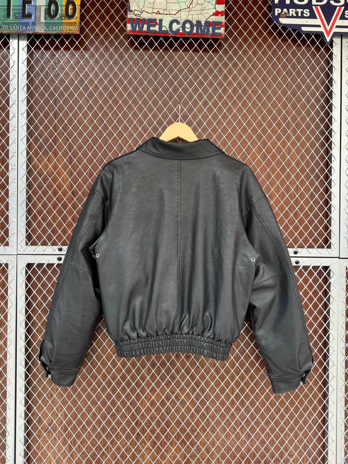 블랙업 빈티지 블루종 레더 점퍼 누빔 자켓 F (4온즈) 상품이미지7