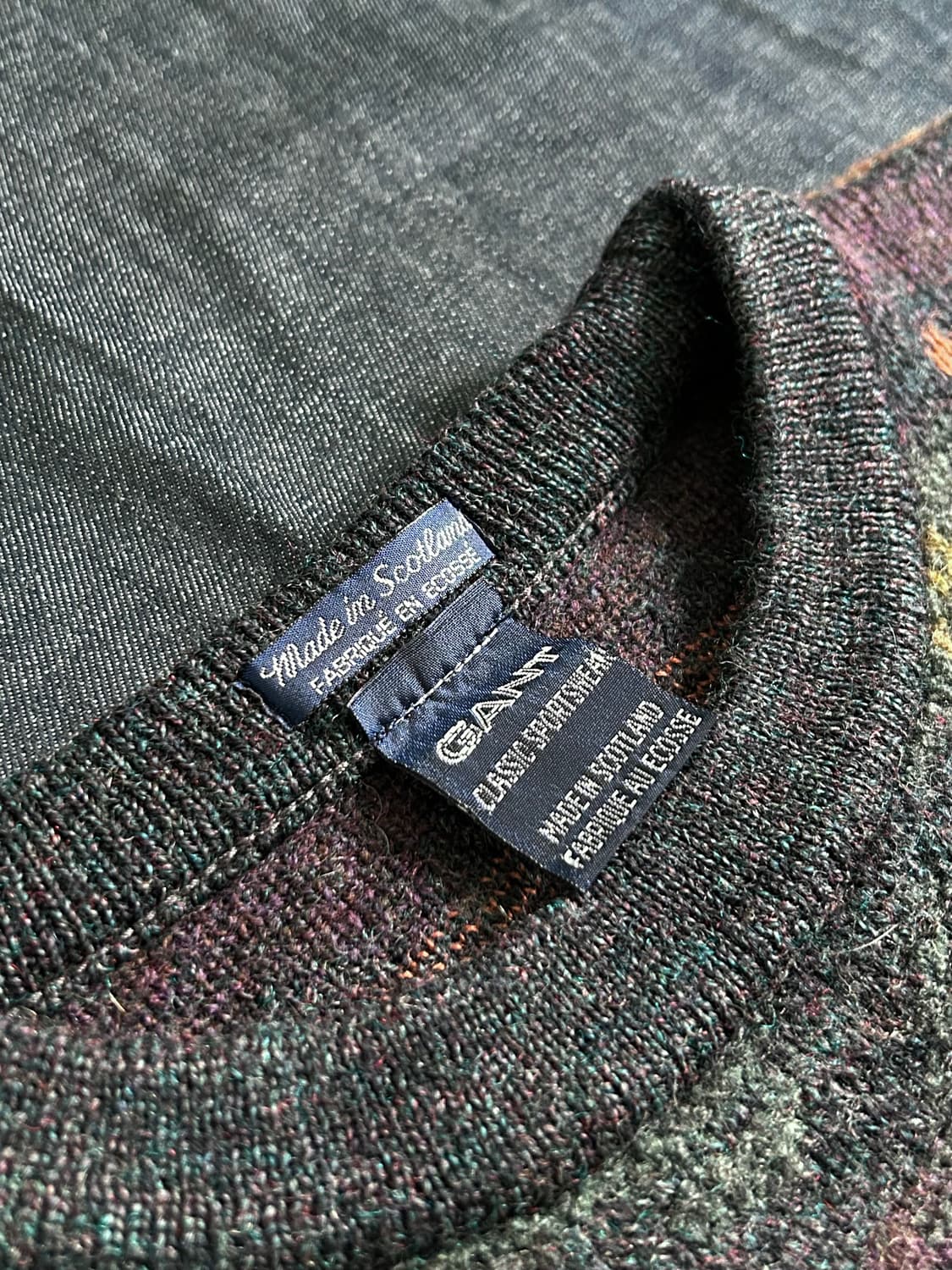 90s Gant 페어아일 패턴 울 니트 상품이미지4