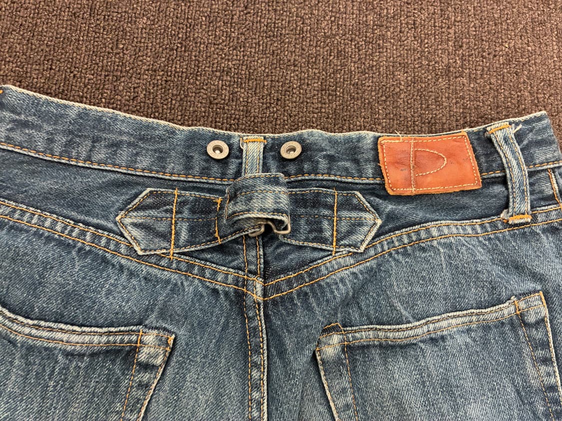 4)Japanese vintage 벨트 디테일 데님팬츠 상품이미지7