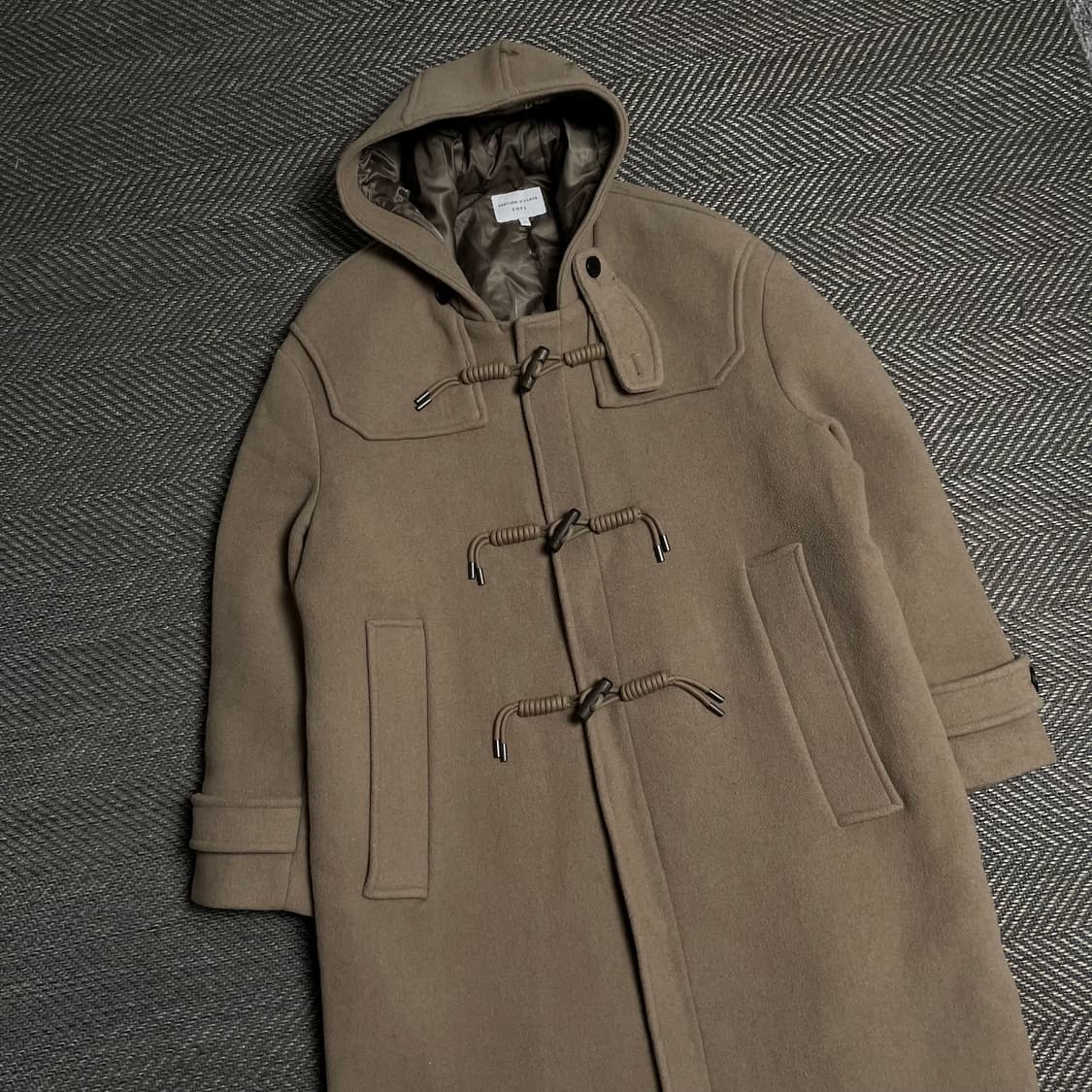 커스텀 어클락 아메카지 박시핏 더플 모직 롱 코트y 5154 상품이미지1