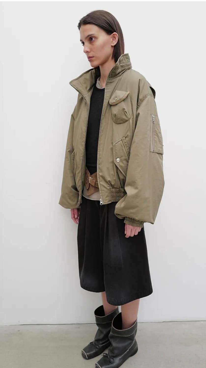 OPENYY COTTON CARGO BOMBER ( KHAKI) 상품이미지1