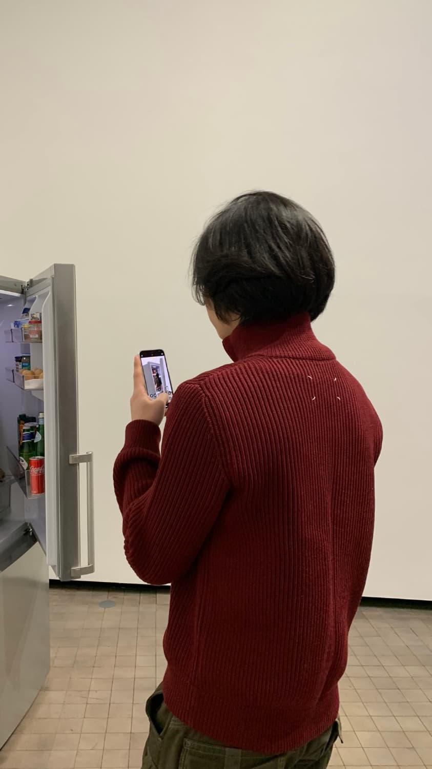 Masion margiela 버건디 니트집업 상품이미지2