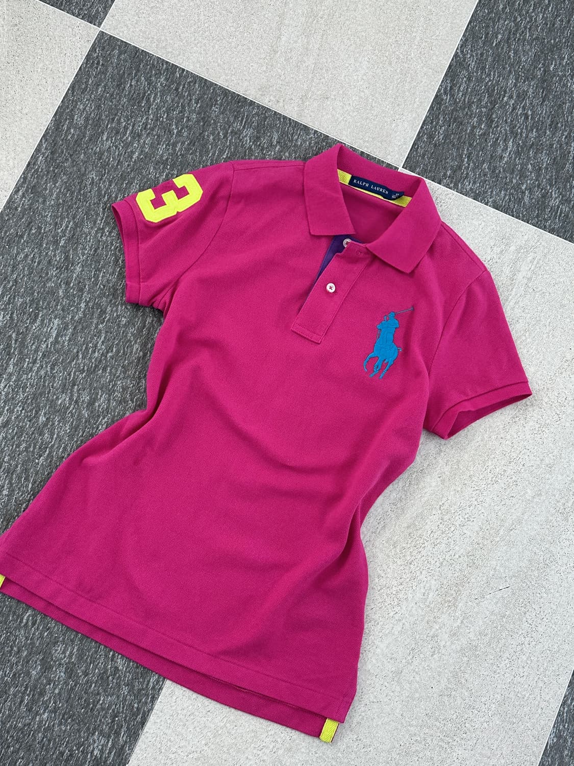 랄프로렌 핫핑크 빅포니 카라티셔츠  상품이미지3
