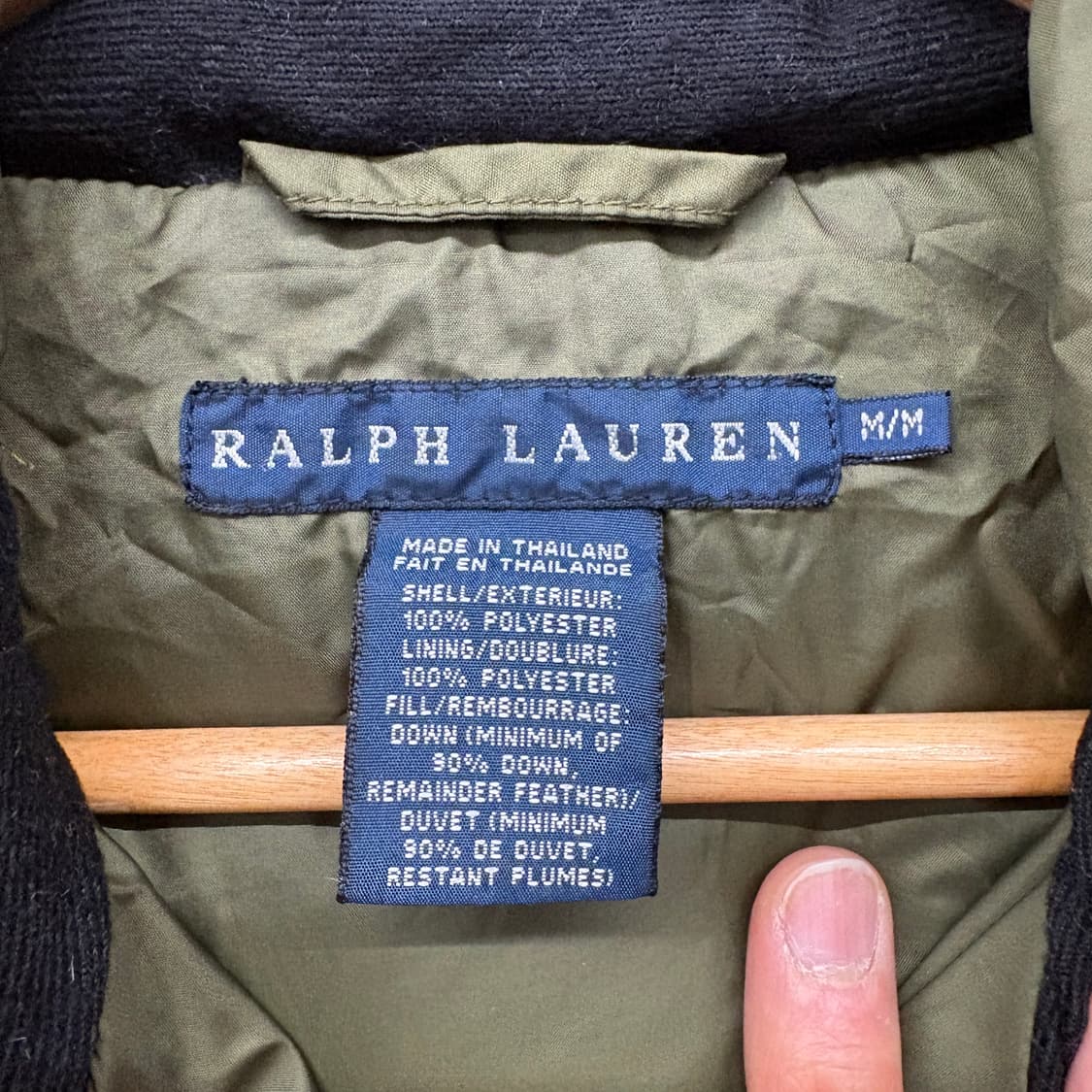 폴로 랄프로렌 숏패딩 점퍼 카키색 여m 상품이미지4