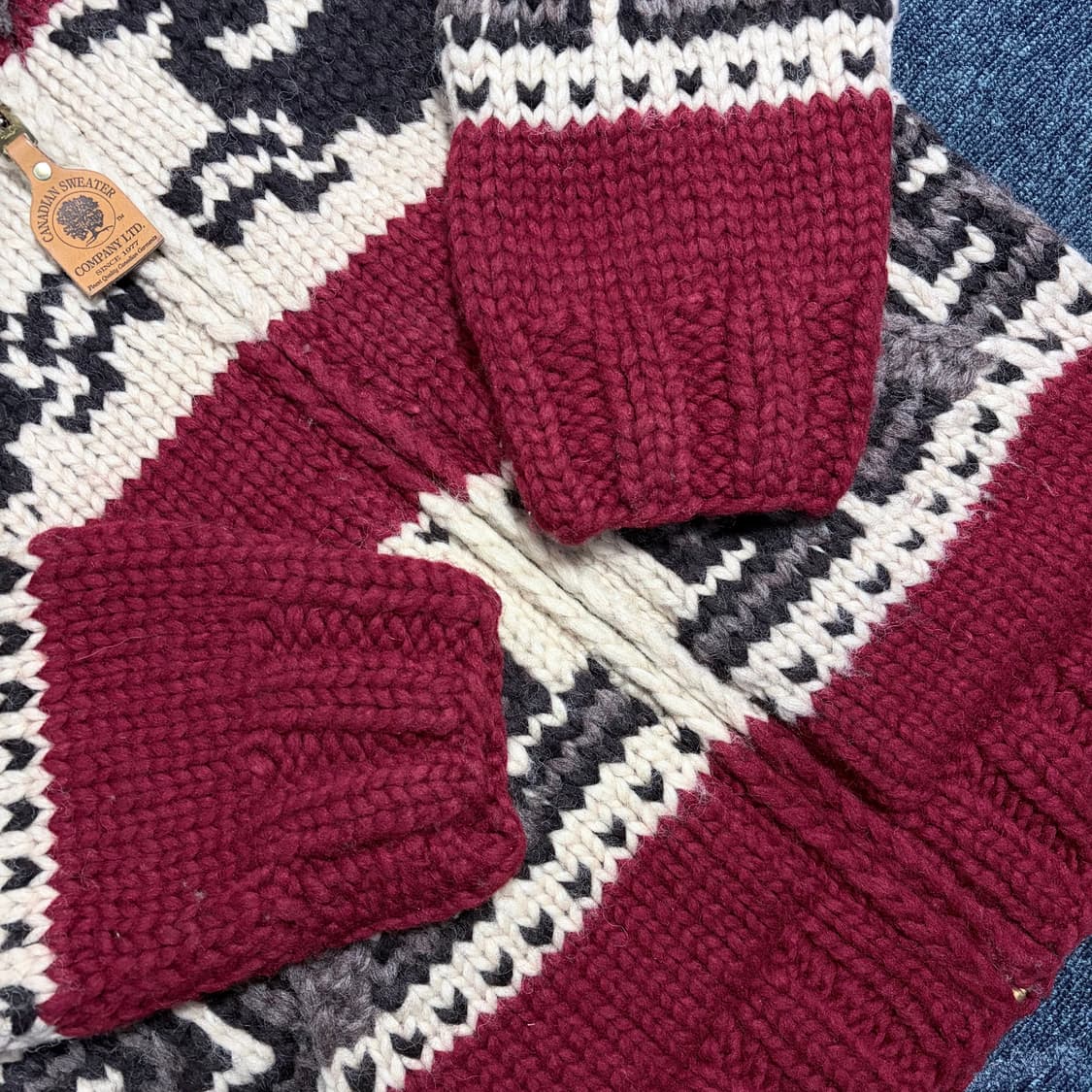 CANADIAN 코위찬 니트 집업 상품이미지2