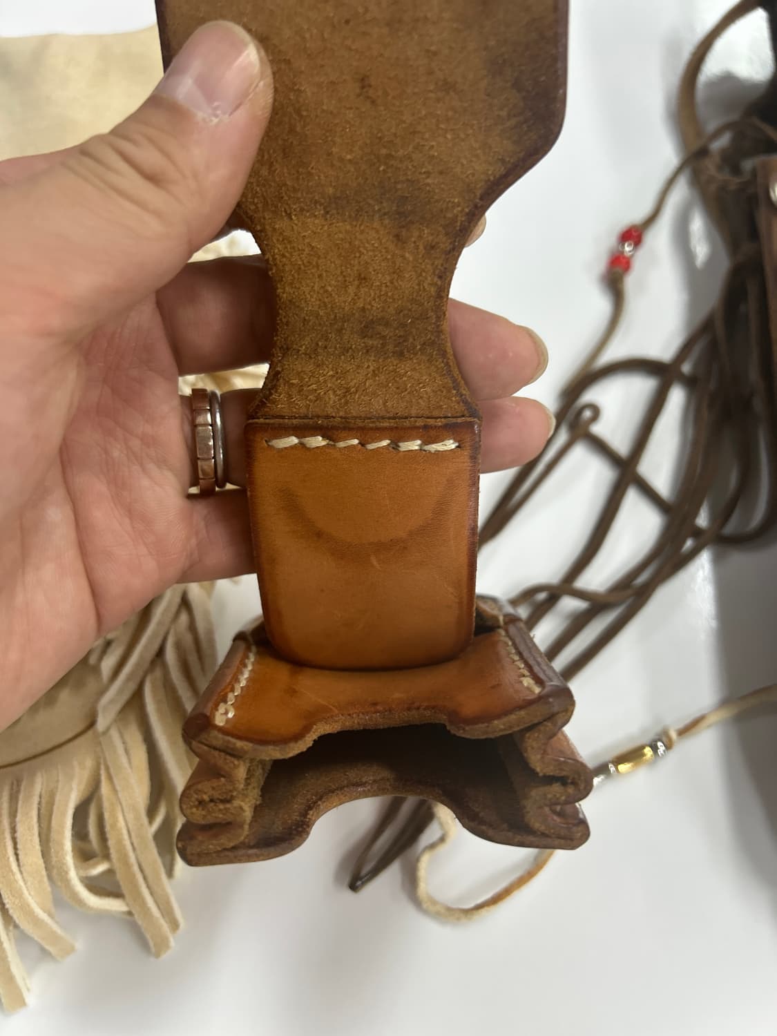 goros 고로스 새들레더 콘초 벨트루프 시가렛 케이스 상품이미지8