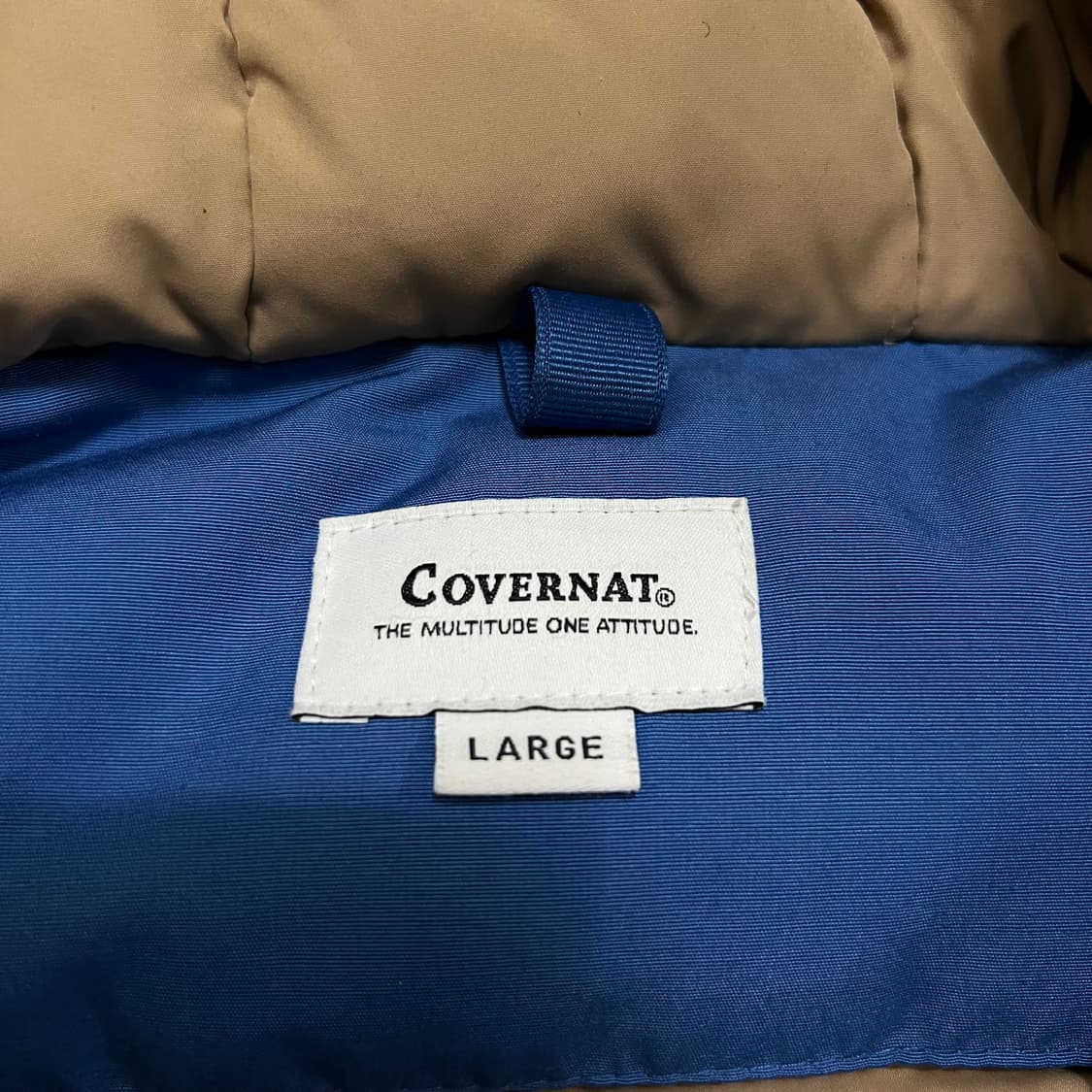 커버낫 덕다운 라쿤퍼 후드 야상 패딩 점퍼 사파리자켓 [블루] L/100 상품이미지4