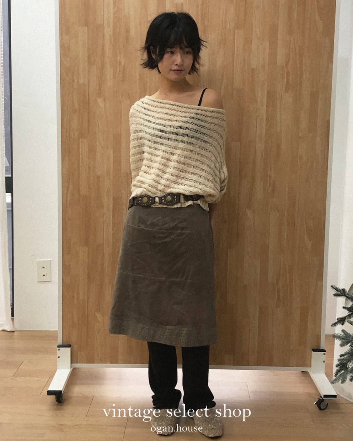 vintage suede skirt 상품이미지2