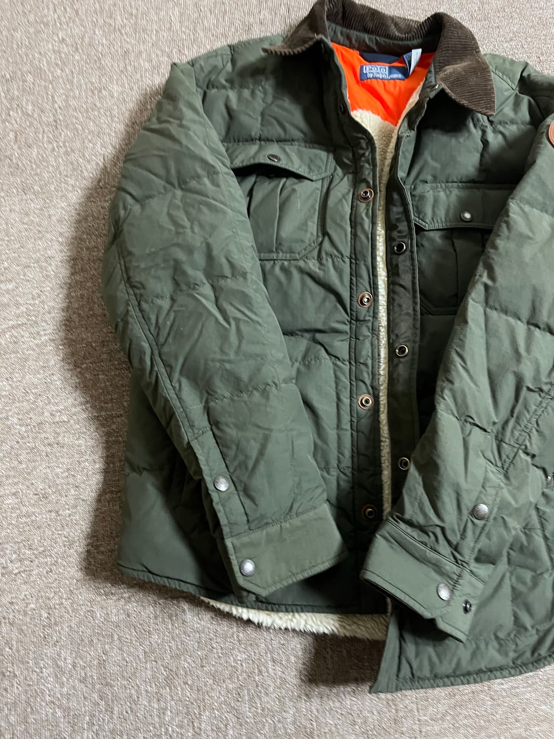 폴로 랄프로렌 퀄팅 양털 자켓 사이즈 M 상품이미지2