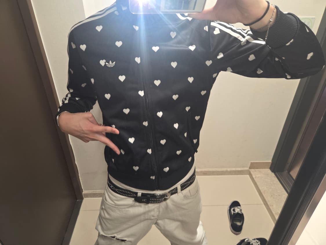 나우아임영맛 하트 도트 아드다스 져지 상품이미지2