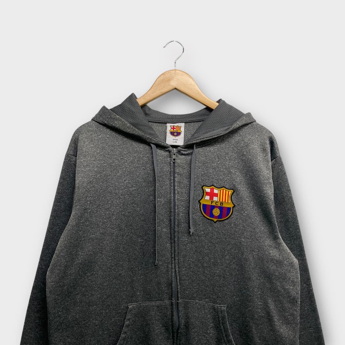 바르셀로나 FCB 후드집업 그레이 L 상품이미지2
