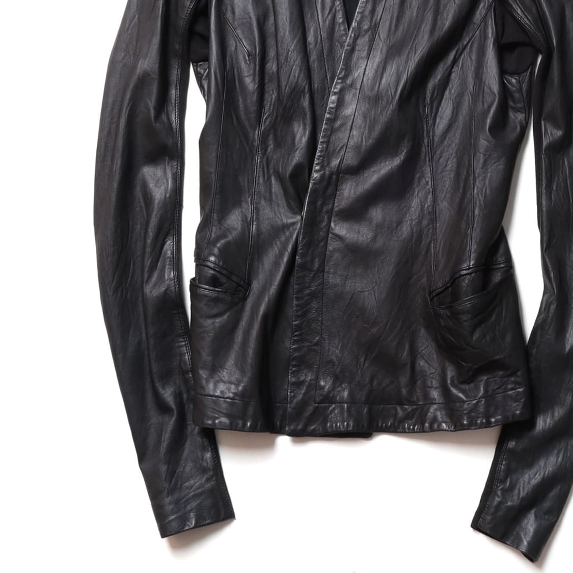 릭오웬스 Rick Owens Lambskin Wrap Up Jacket  상품이미지3