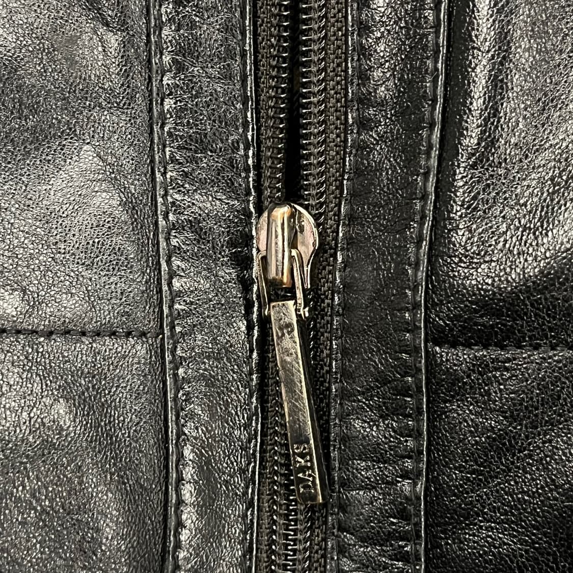 [정품/95] 닥스 런던 블랙 퀼팅 가죽 자켓 b16 상품이미지7