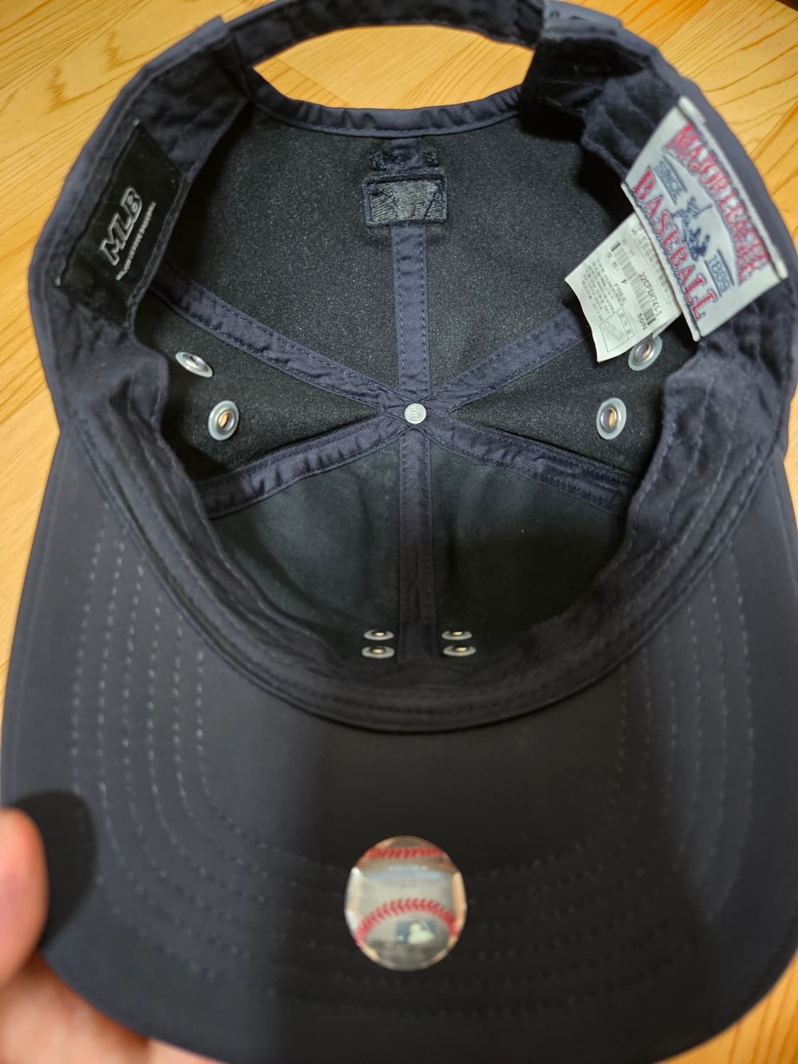 MLB 뉴욕양키스 블랙 라일론 볼캡모자 상품이미지5