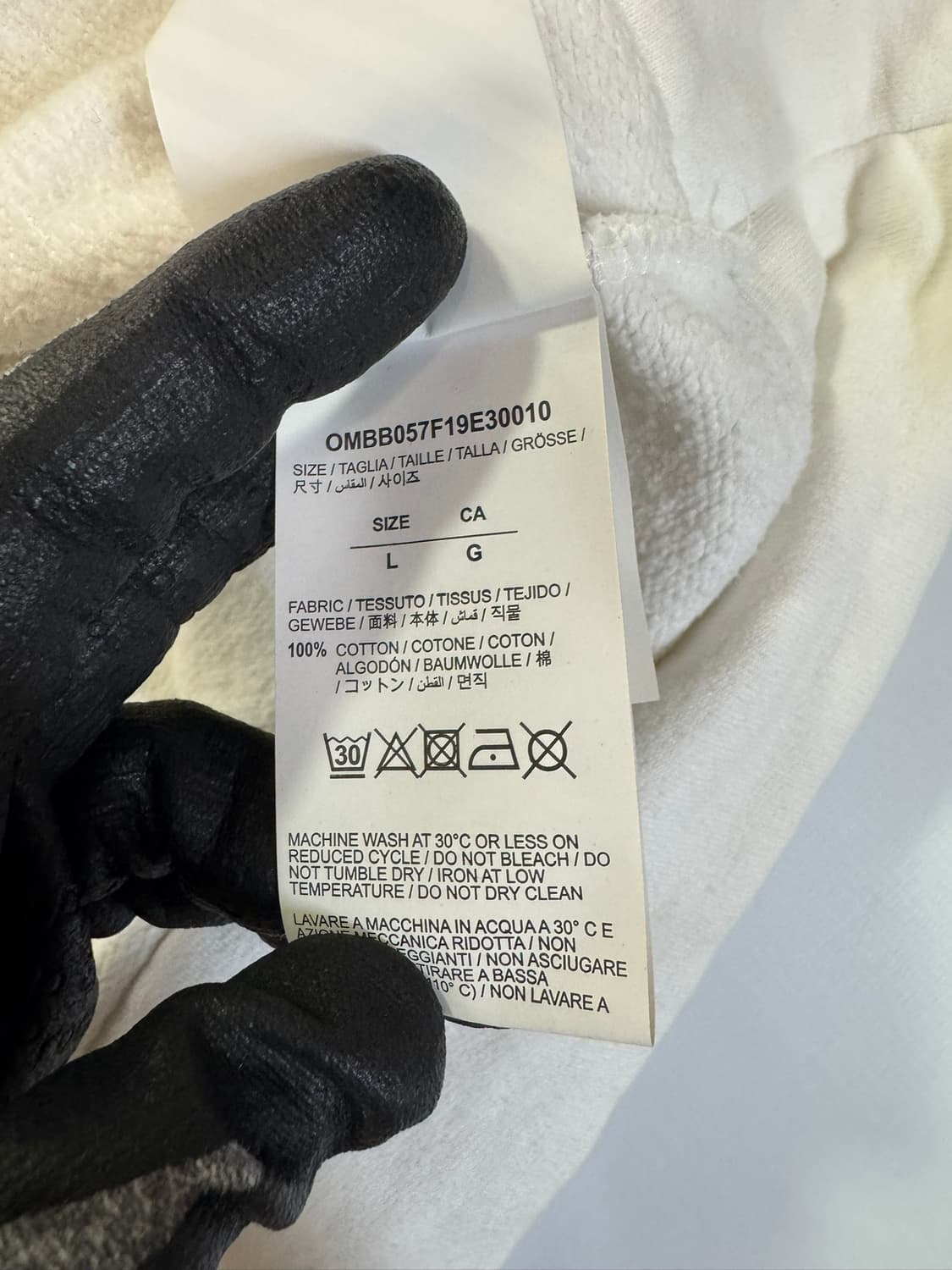 오프화이트 흰색 후드티(L사이즈) 상품이미지6