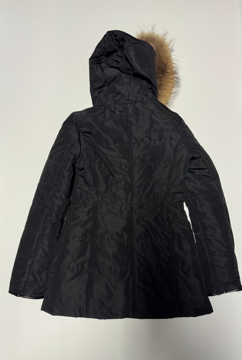 여성 에고이스트 라쿤 퍼 경량 패딩 점퍼 S 블랙 상품이미지2