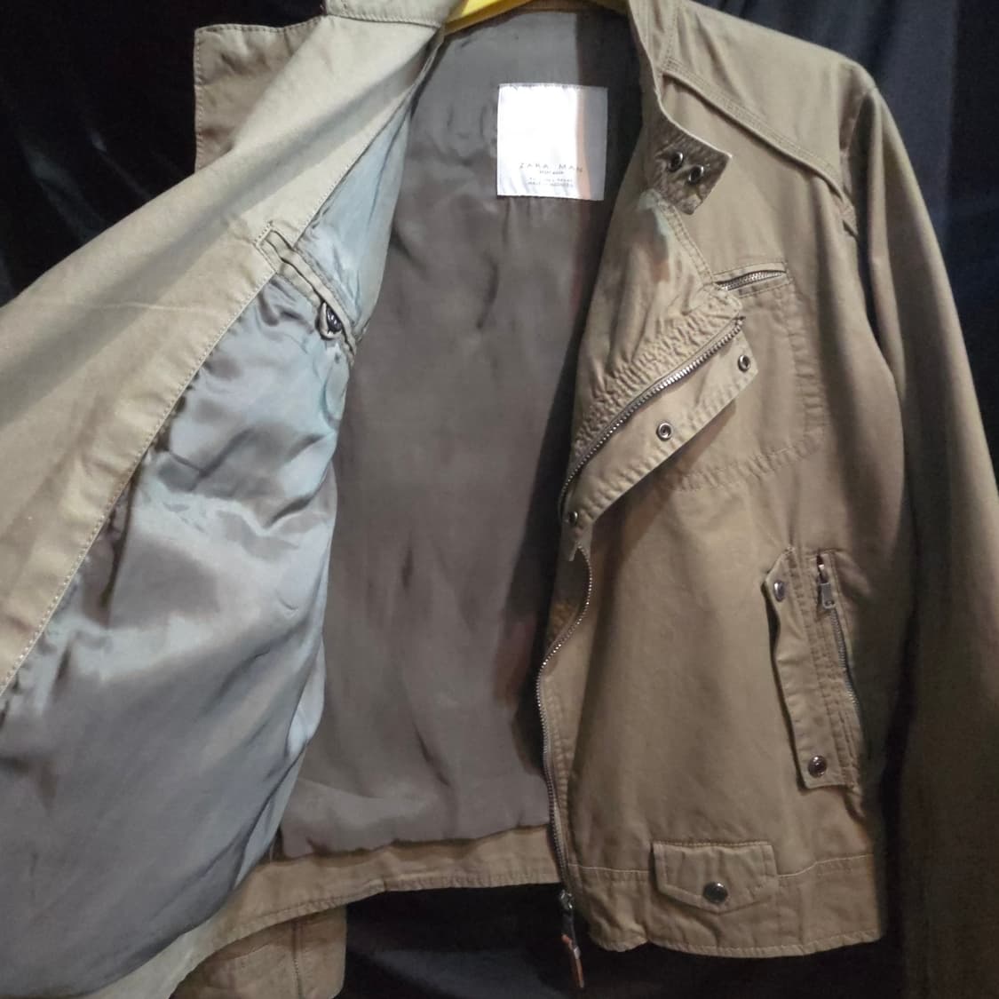 자라 맨 코튼 라이더 자켓 상품이미지8