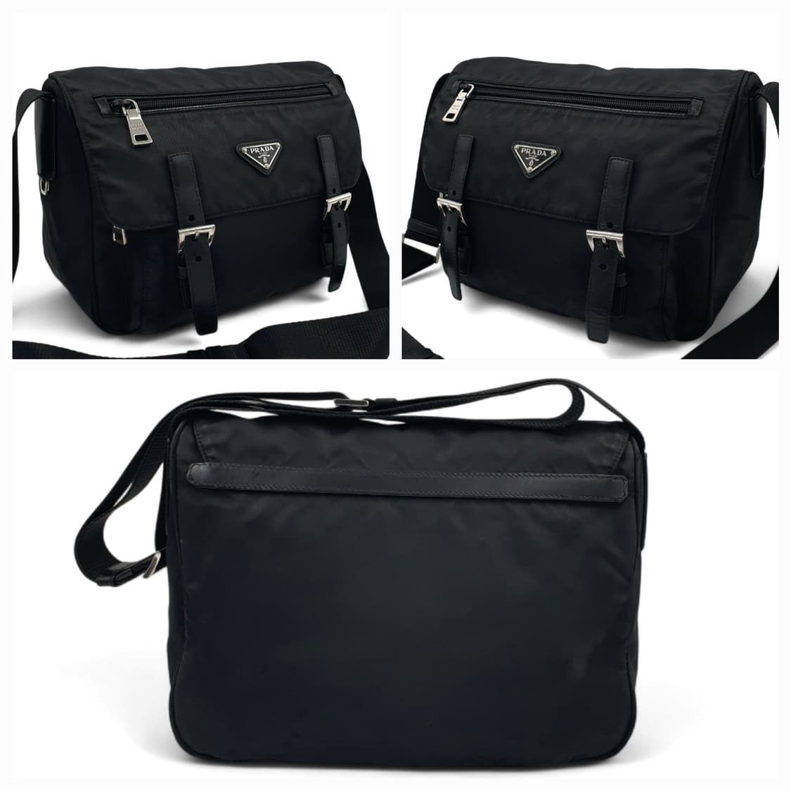프라다 리나일론 투버클 블랙 메신저백 크로스백 숄더백 상품이미지2