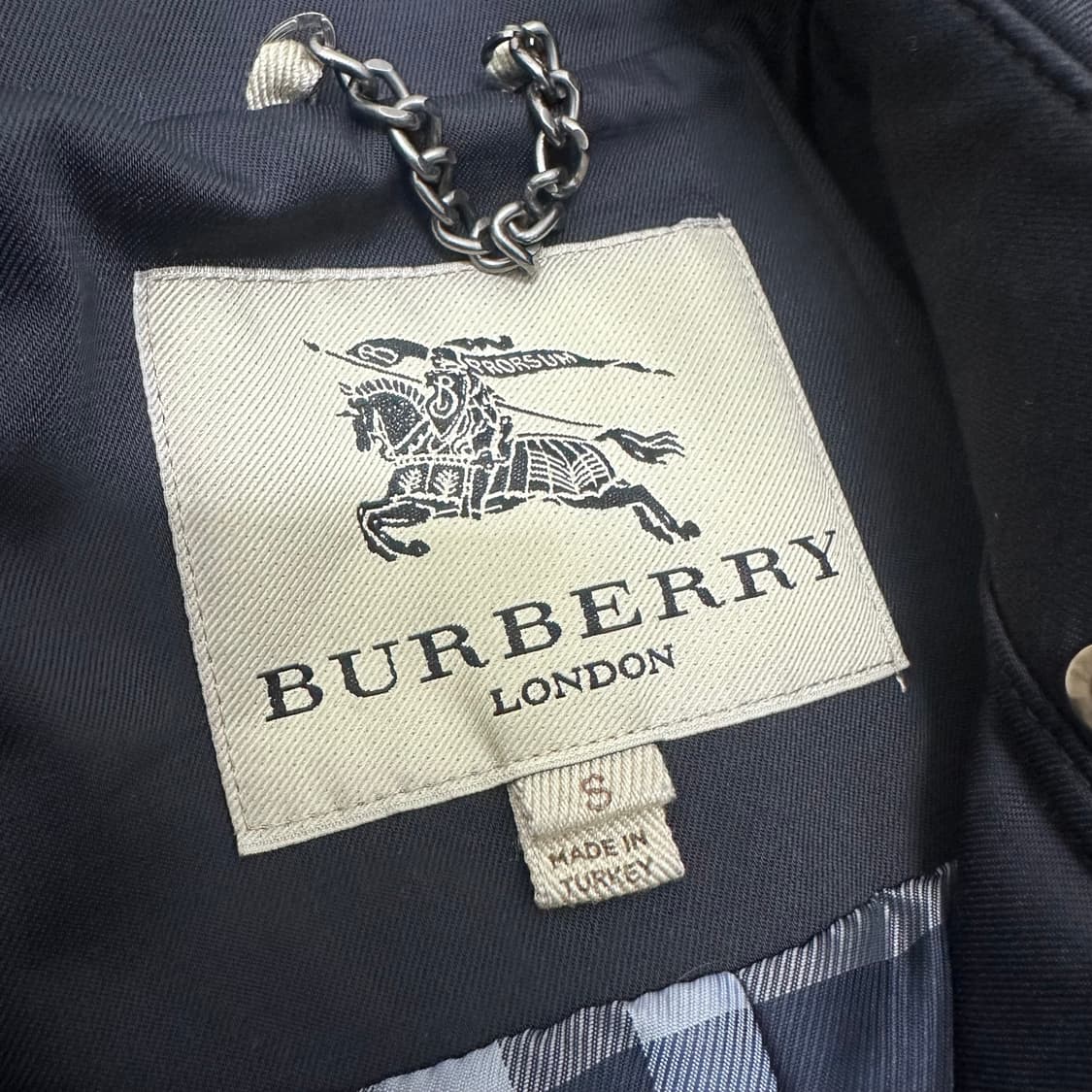 BURBERRY 버버리 여성 트렌치 코트 네이비 S 상품이미지3