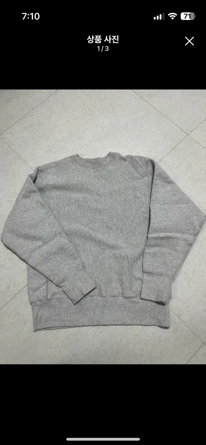 [L] 캠버 / 크로스니트 스웻셔츠(맨투맨) / 그레이 상품이미지1