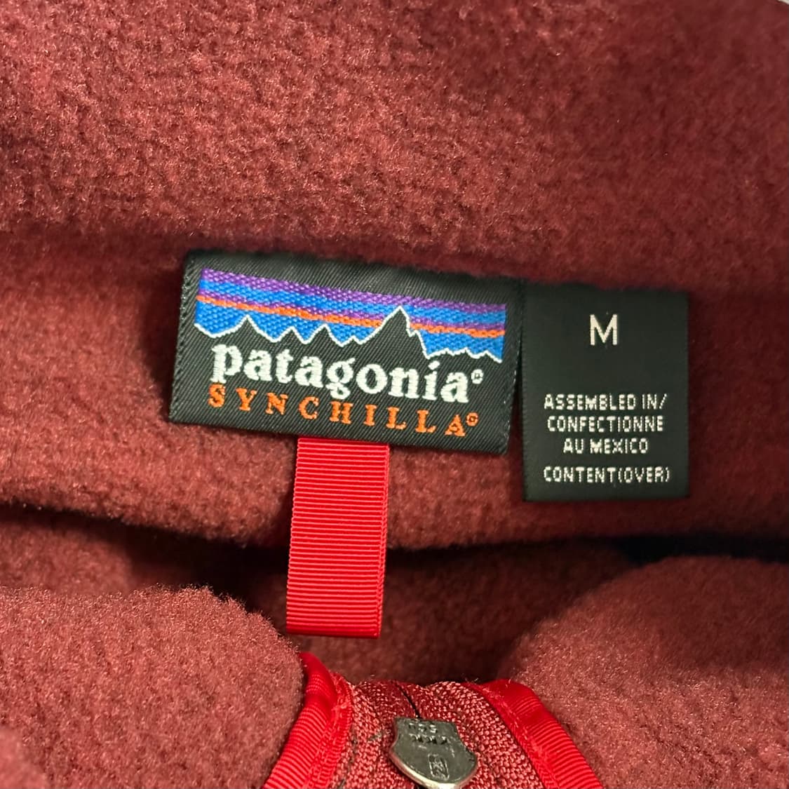 🇲🇽 00s 파타고니아 신칠라 마수피얼 하프집업 버건디 상품이미지3