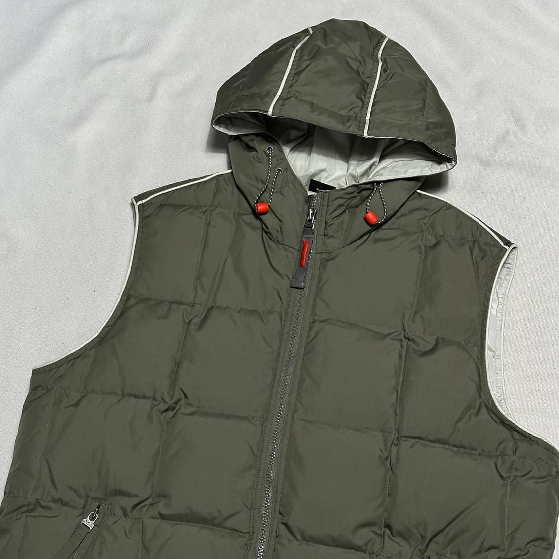 L 나이키 덕다운 카키 후드 패딩 베스트  상품이미지1