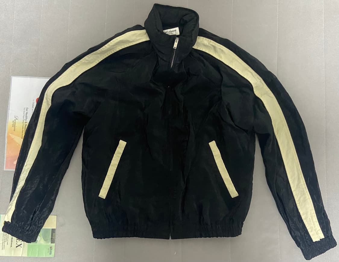 생로랑 로고 트랙 블루종 자켓 46 상품이미지2