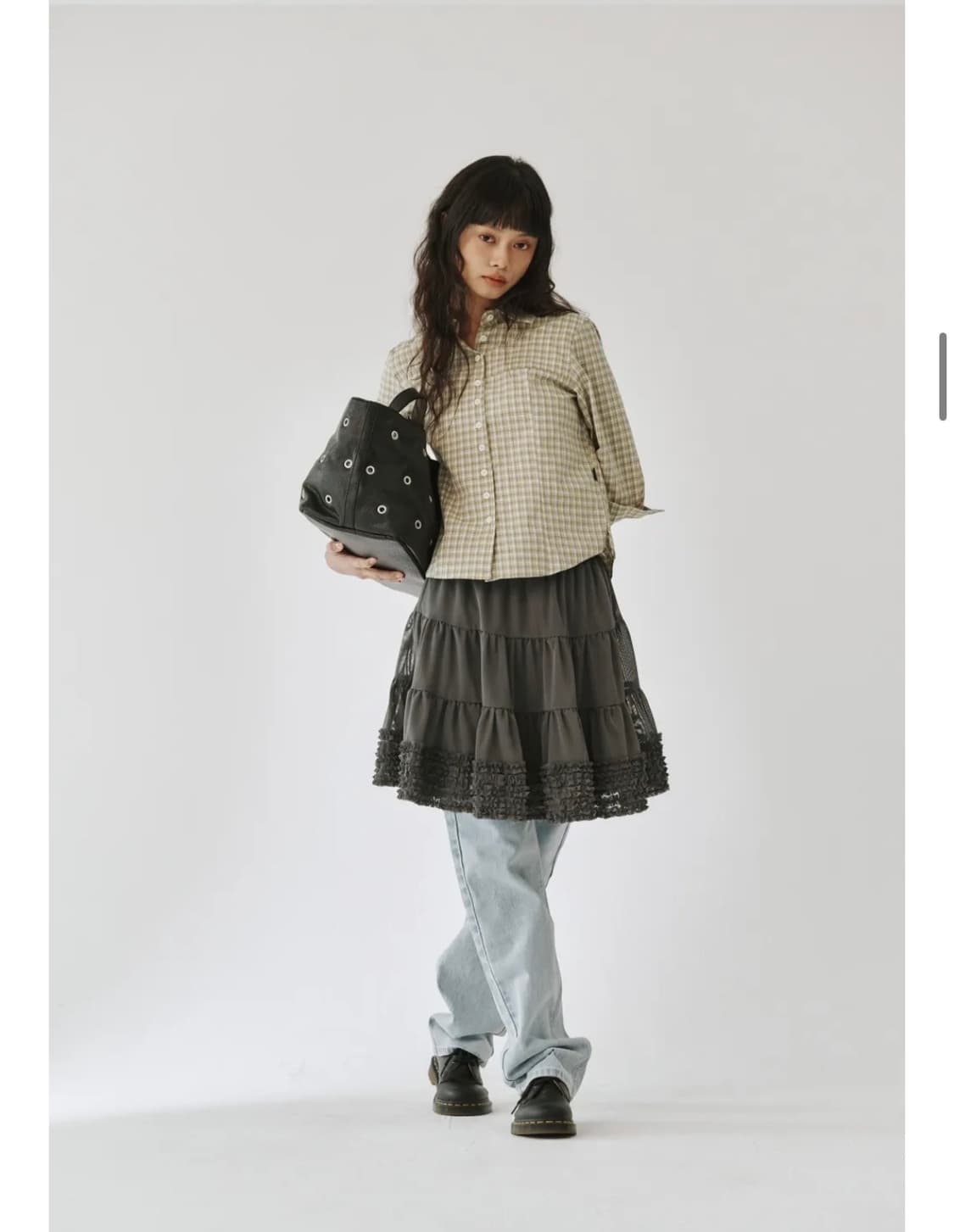 플리즈프로젝트 MESH SKIRT, GRAY 상품이미지2