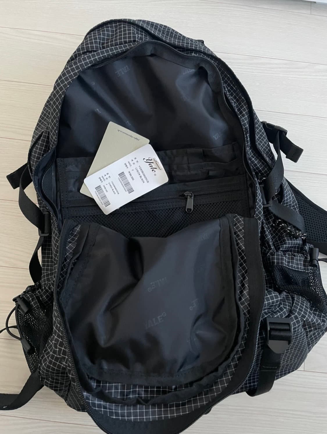 (무료택배) 새상품 예일 띵크팩 37L 체크블랙 대학생 고등학생 백팩 상품이미지4