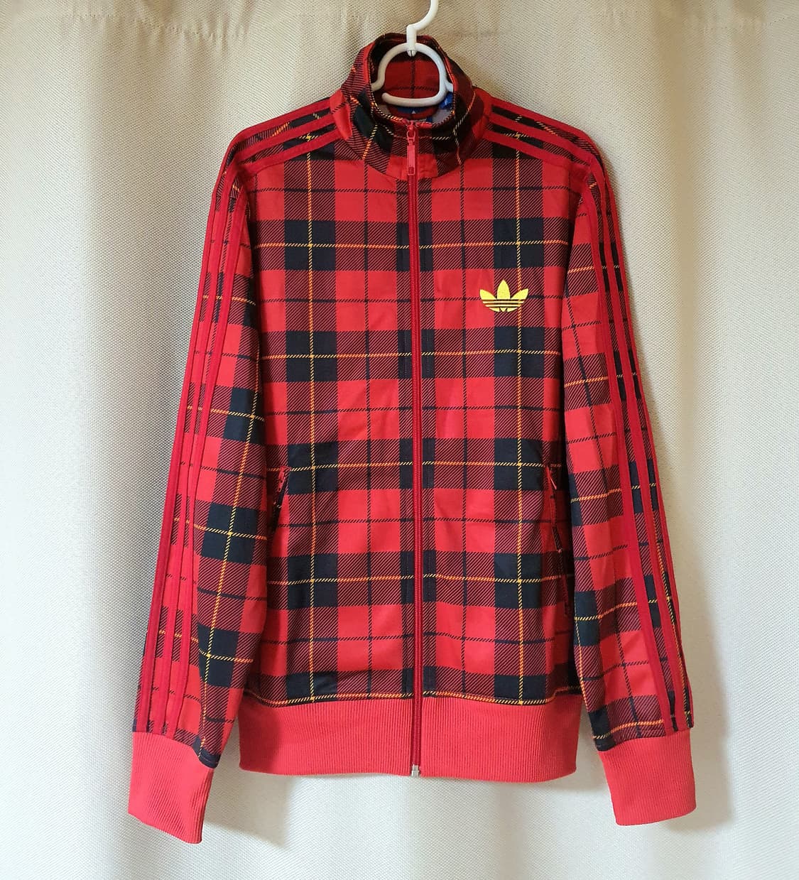 (새상품) 아디다스 파이어버드 타탄 체크 트랙탑 져지 95 상품이미지1