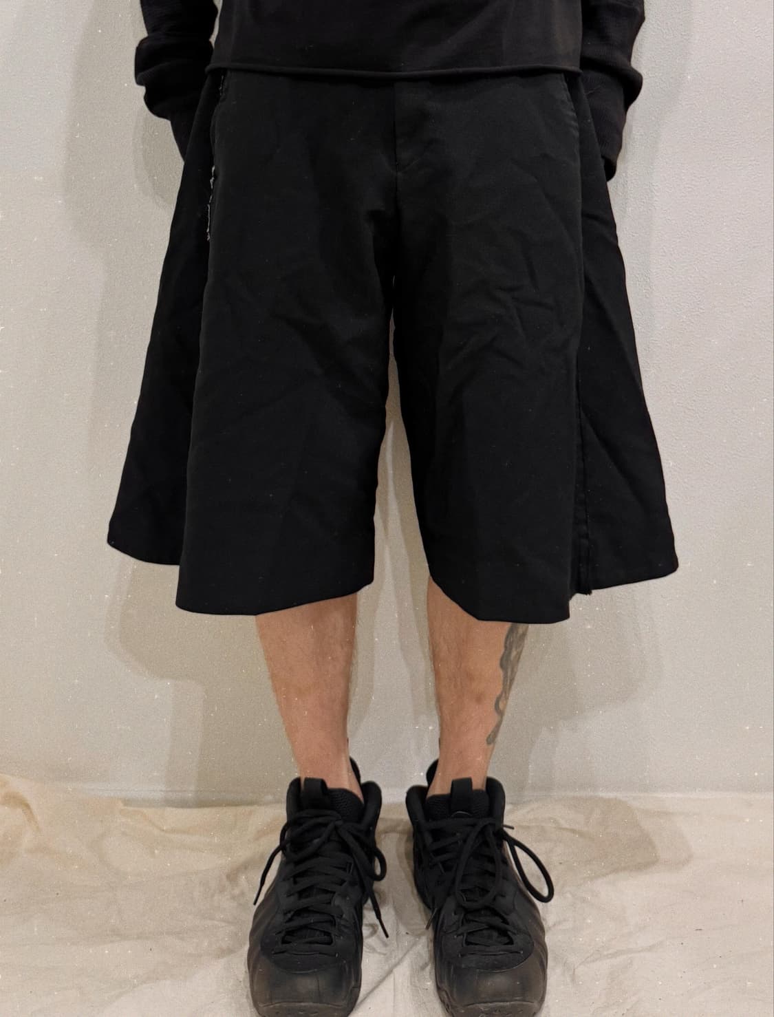 꼼데가르송 옴므 플러스 22ss 사이드 슬릿 버뮤다 팬츠 상품이미지1