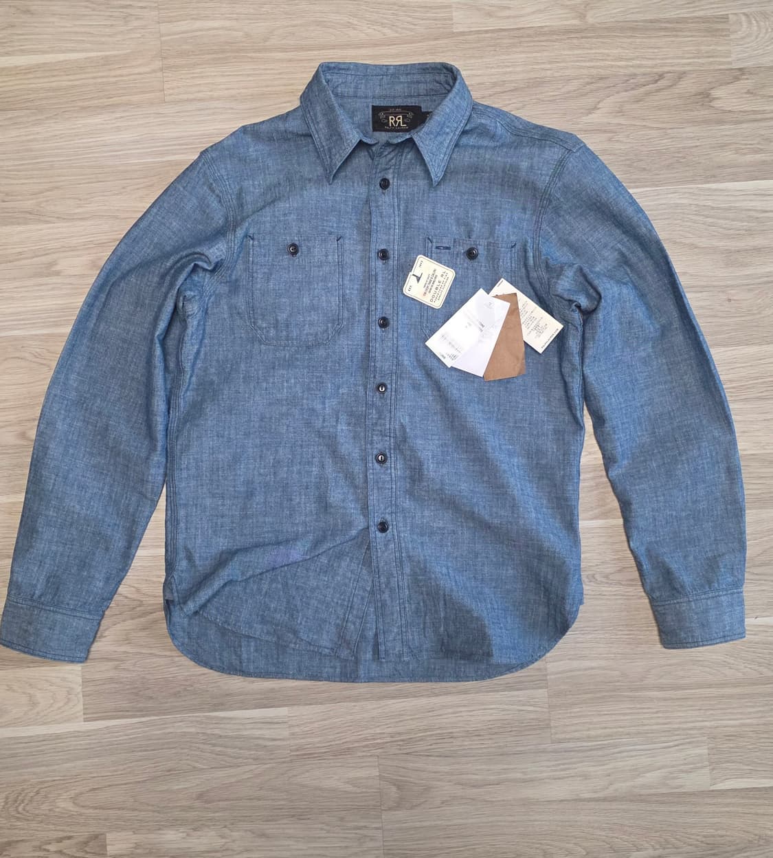 RRL 인디고 샴브레이 워크셔츠 S 사이즈 상품이미지1